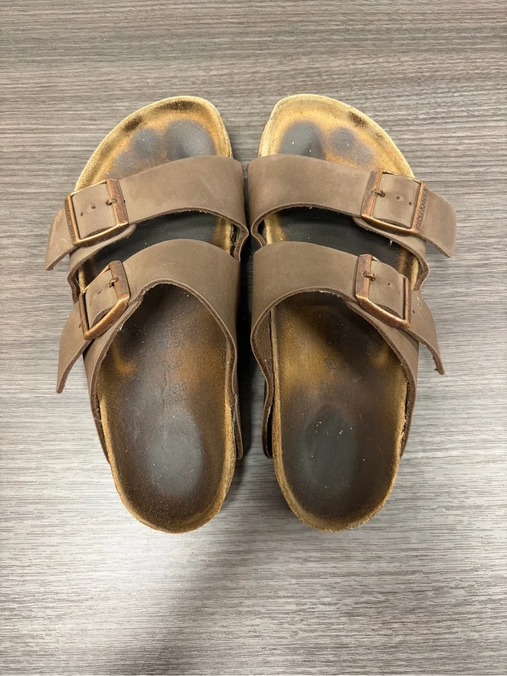 Birkenstock Arizona Slide Mocha Sandals - See photos